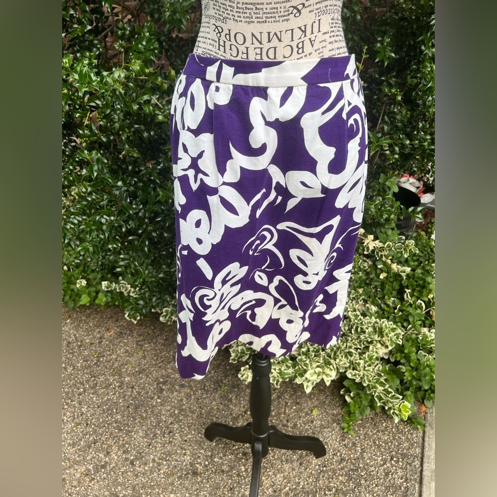 Vintage Rimini Purple and White sequined Skirt Suit Size 12 Fits 6-8 - Picture 15 of 16